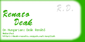 renato deak business card