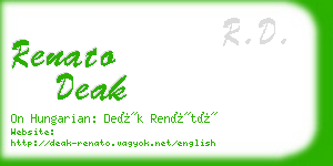 renato deak business card